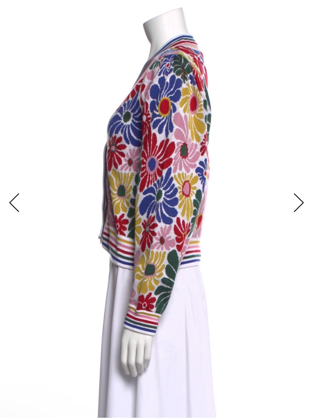 FARM Rio Multi-Color Floral V-Neck Button Cardigan - Picture 3 of 5